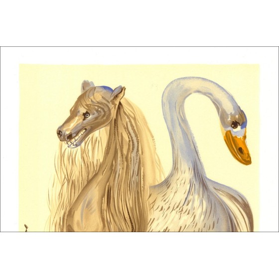 Salvador Dalí – Chevaux Daliniens, Le Chimère D'Horace, Lithographie