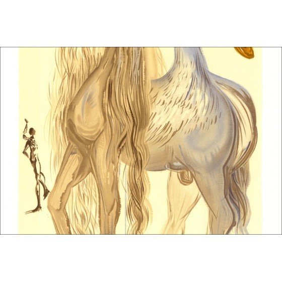 Salvador Dalí - Daliniaanse paarden, Horace Chimera, Lithografie
