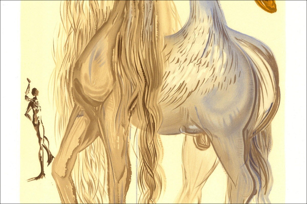 Salvador Dalí - Daliniaanse paarden, Horace Chimera, Lithografie