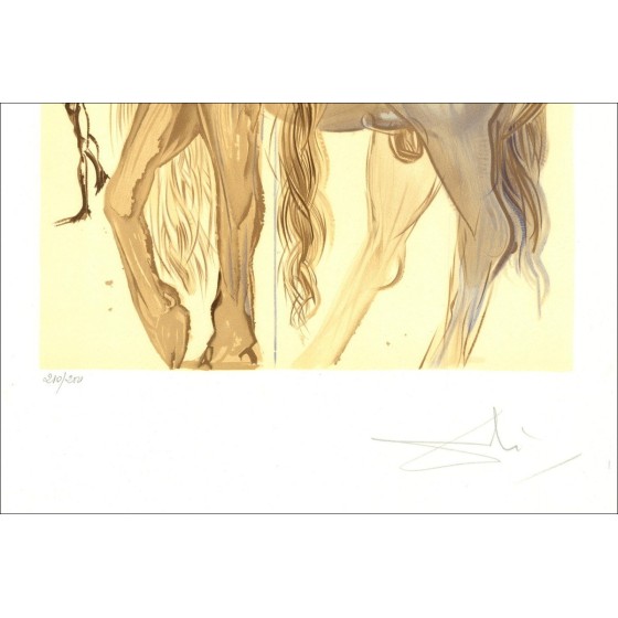 Salvador Dalí – Chevaux Daliniens, Le Chimère D'Horace, Lithographie