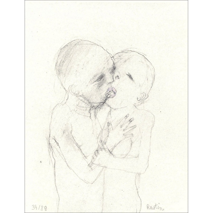 Jean Rustin - Le Couple (1998) - Litografia firmata e numerata