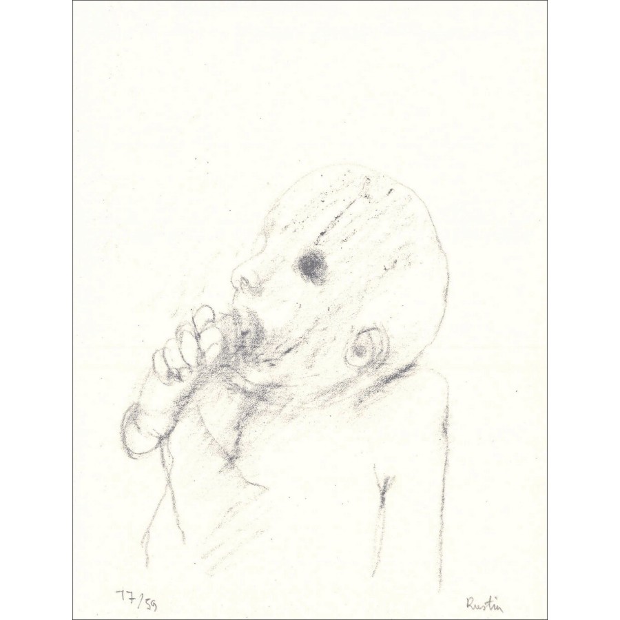 Jean Rustin - Charakter (1998), signierte und nummerierte Lithographie