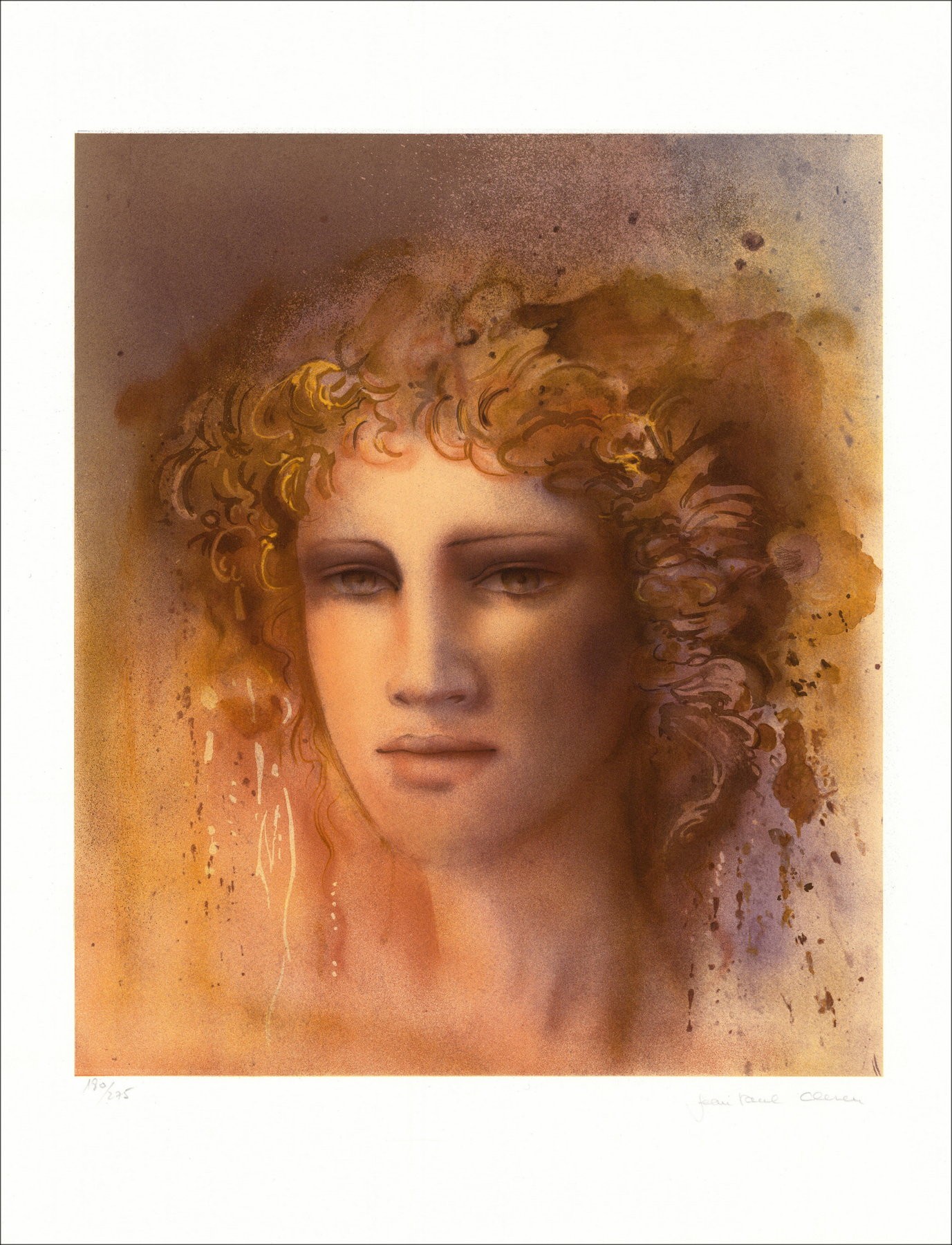 Jean Paul Cleren - ritratto, litografia firmata
