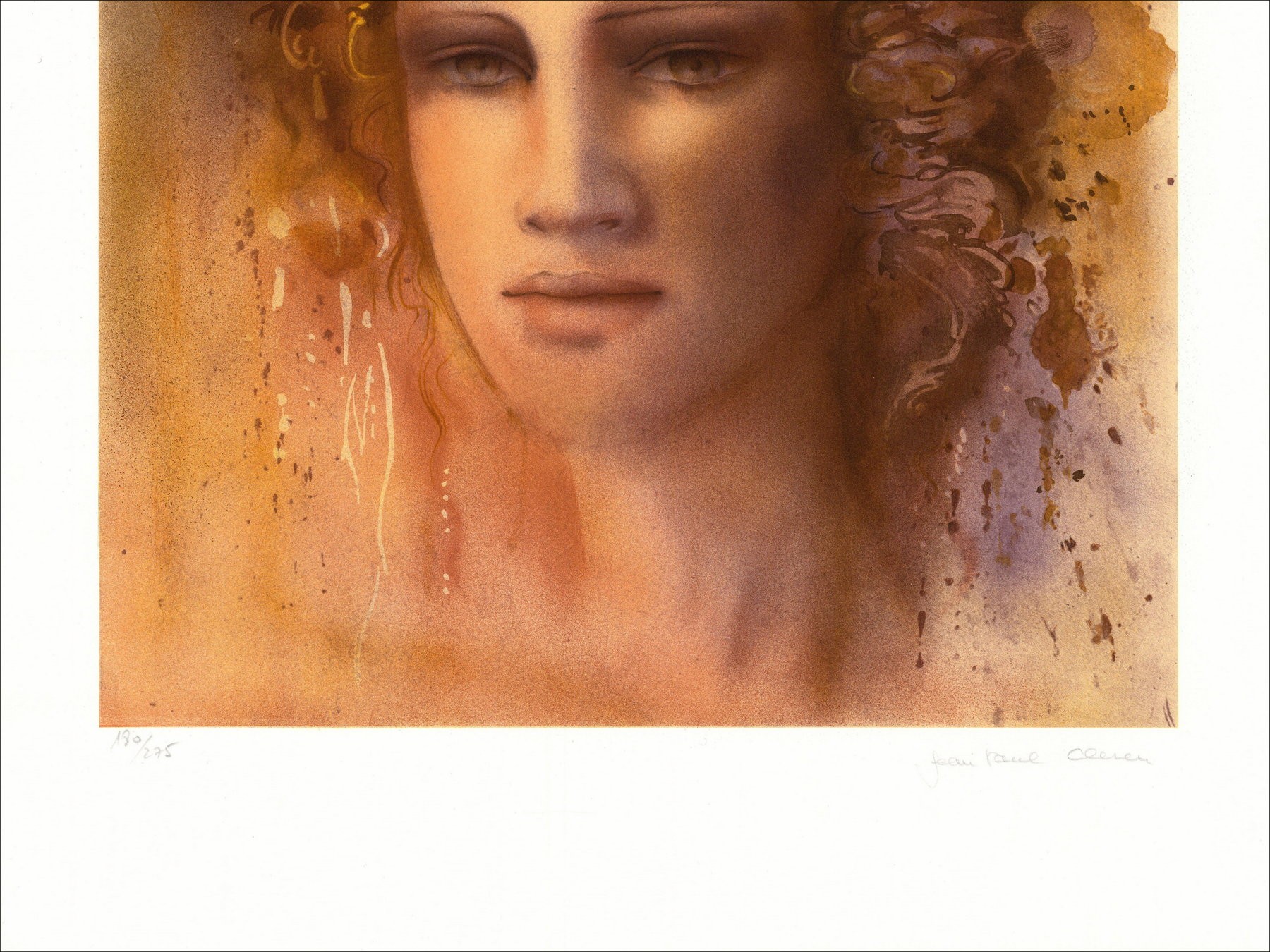Jean Paul Cleren – Portrait, lithographie signée
