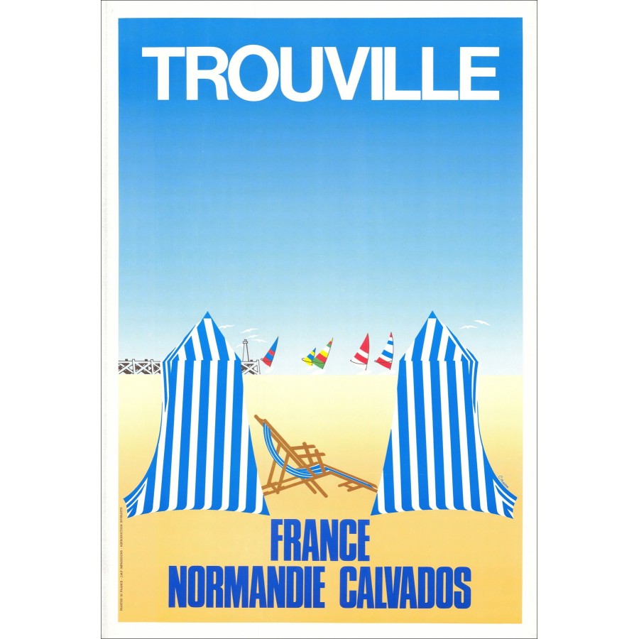 Trouville, Normandia - Poster vintage