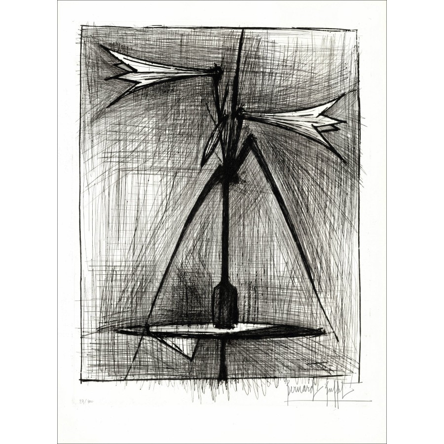 Bernard BUFFET - Incisione originale "Dante" 74x56cm - 1976