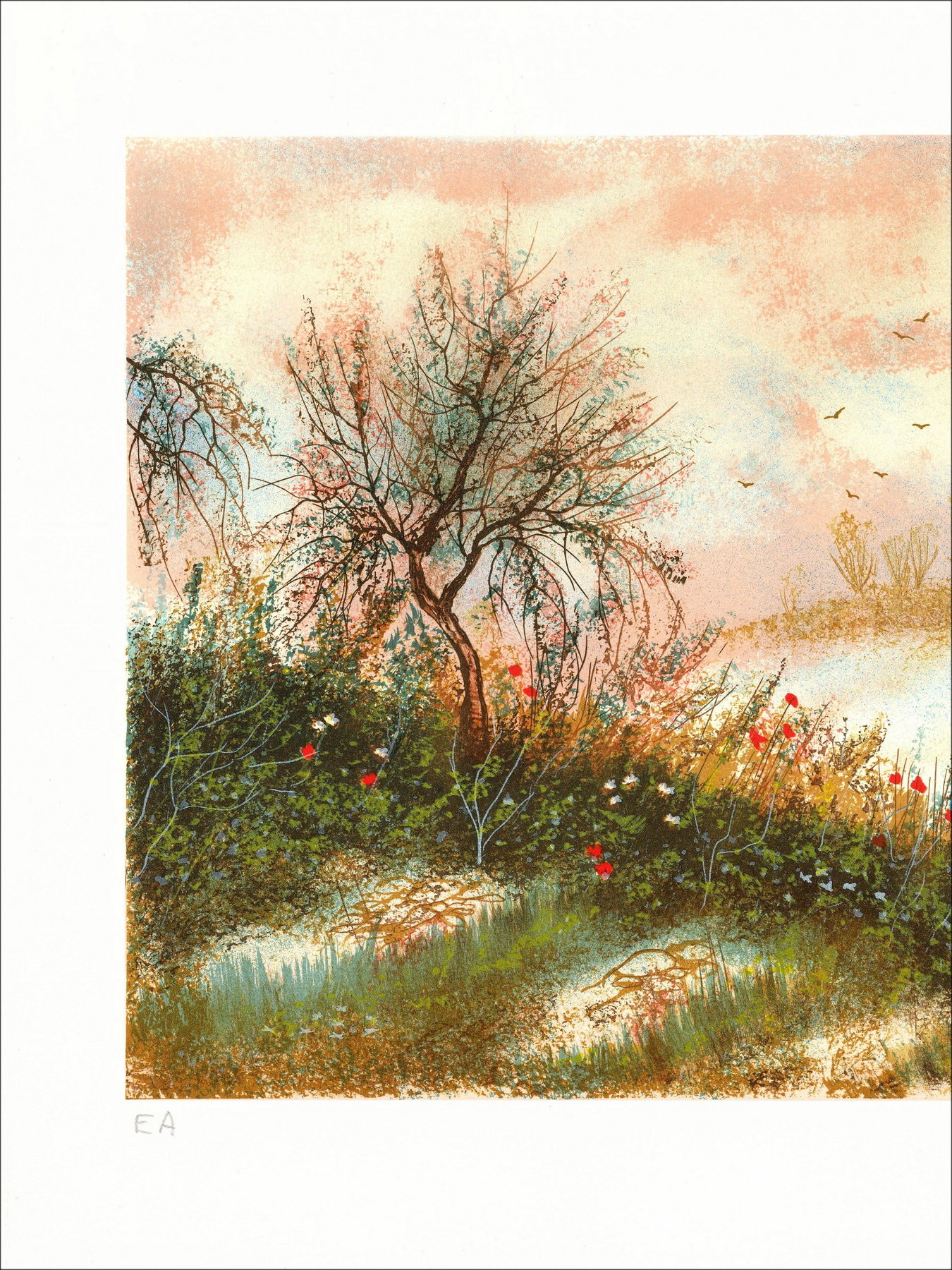 Pierre Mas - Kampagne, signierte Lithographie