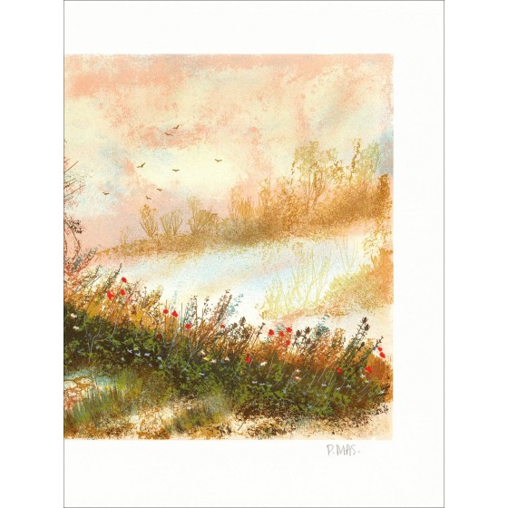 Jean Mas "La poule" - Lithographie Originale sur Papier Vélin