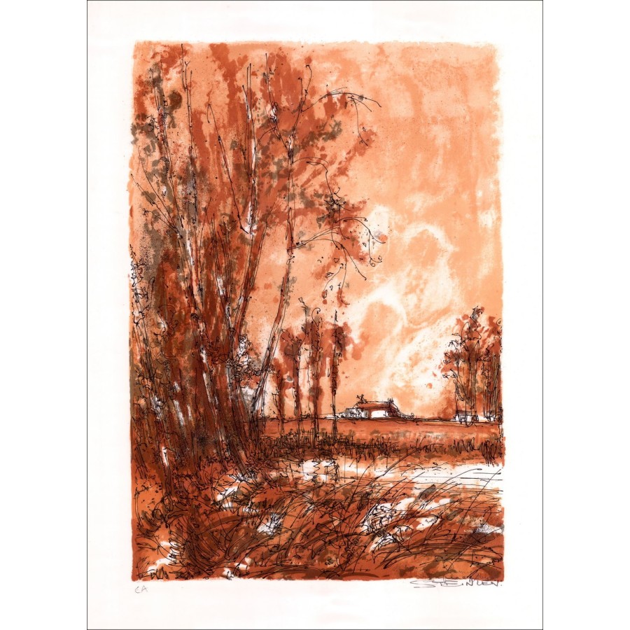 Aimé-Daniel Steinlen – Paysage, lithographie signée