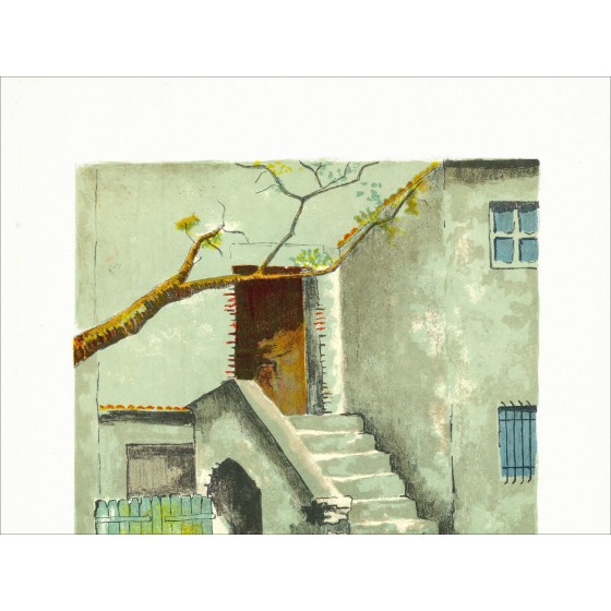 Victor Viko – L'Escalier, lithographie signée