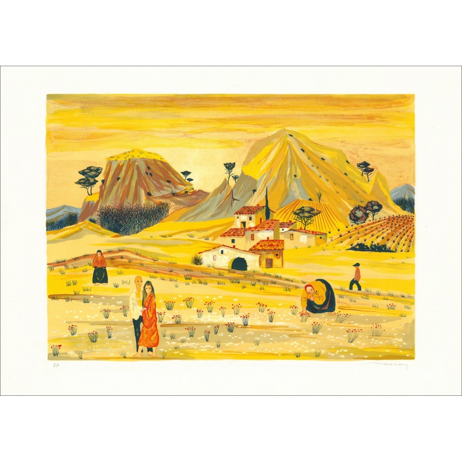 Max Savy – Champ naïf, lithographie signée