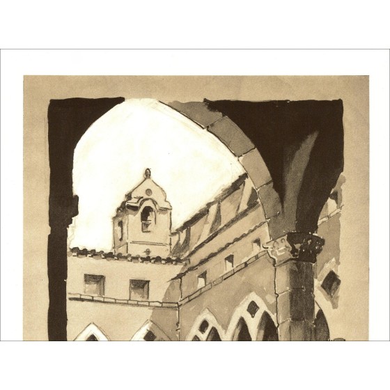 Victor Viko - Le Cloister (1970), unterzeichnete Lithographie