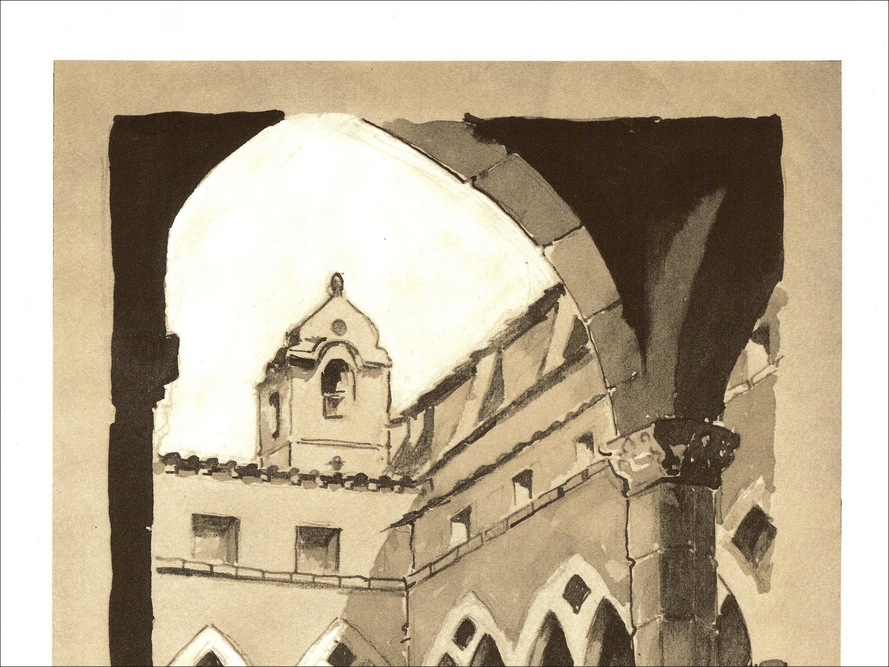 Victor Viko – The Cloister (1970), litografía firmada