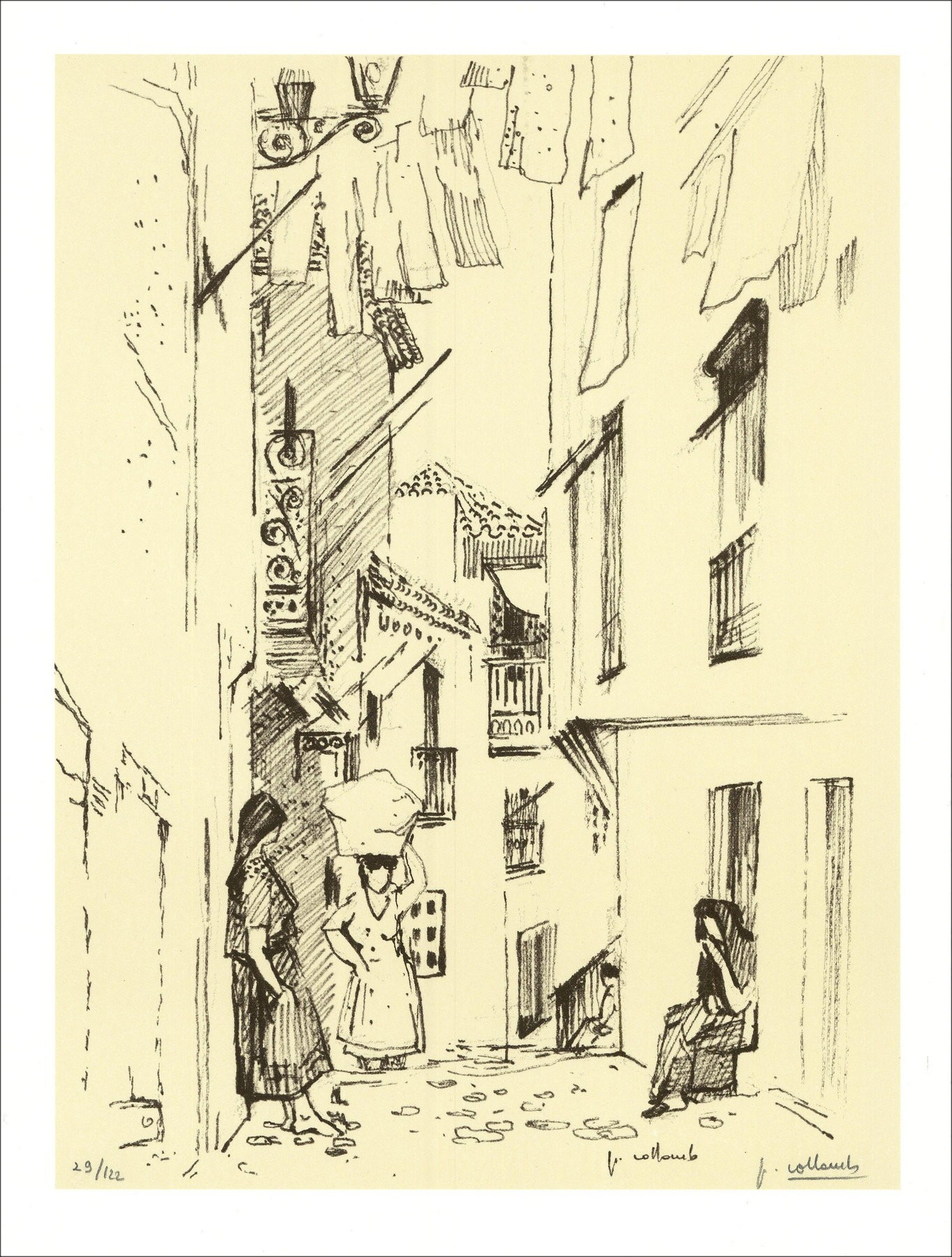 Paul Collomb – Le Portugal (1971), lithographie