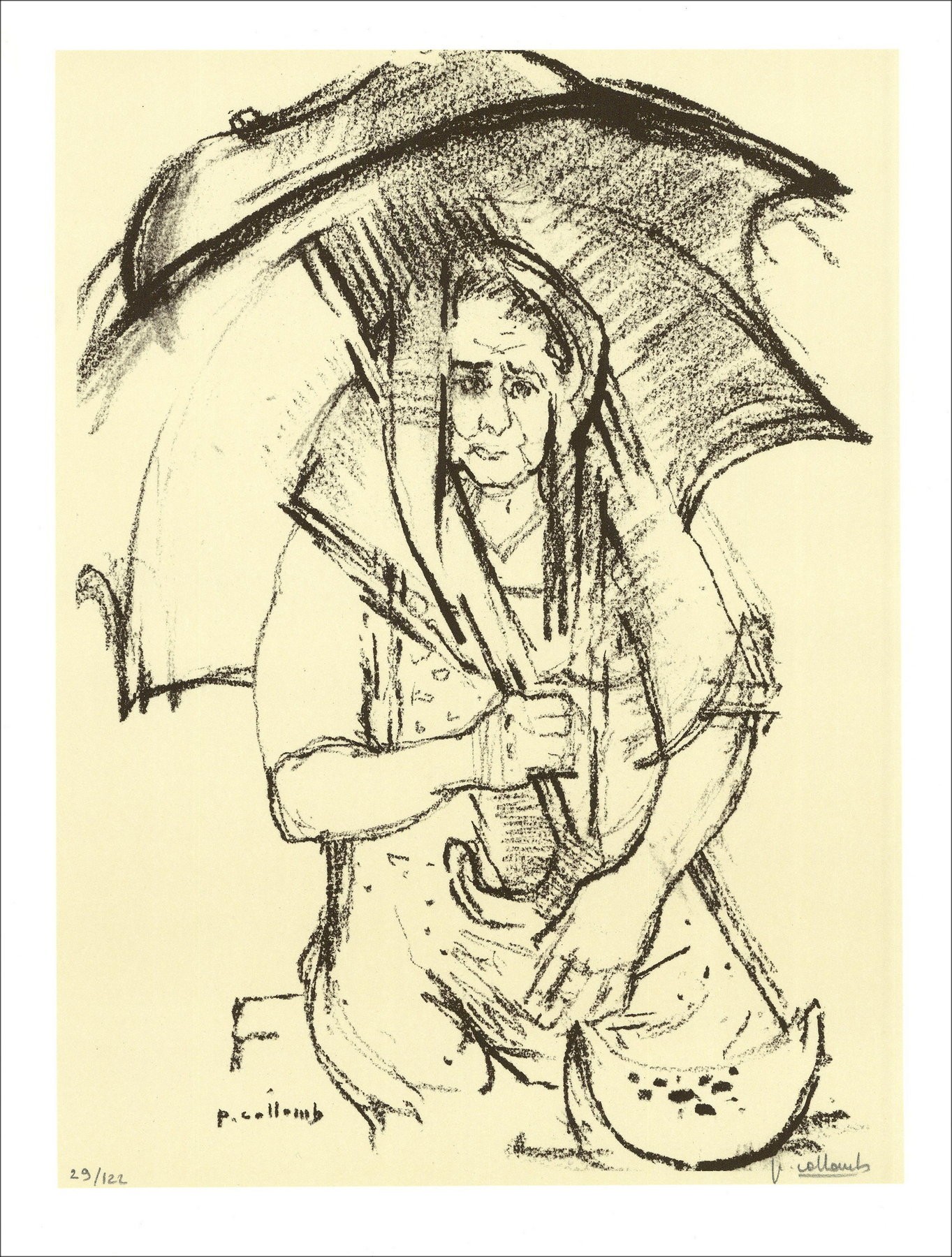 Paul Commomb - La Portugiesisch (1971), Lithographie