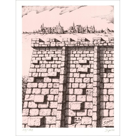 Georges Spiro - Die Wand (1971), Lithographie