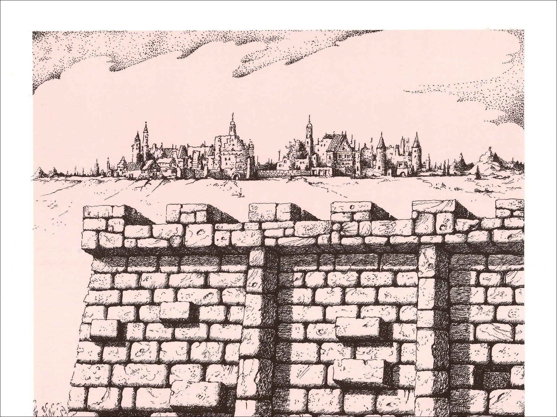 Georges Spiro - Die Wand (1971), Lithographie