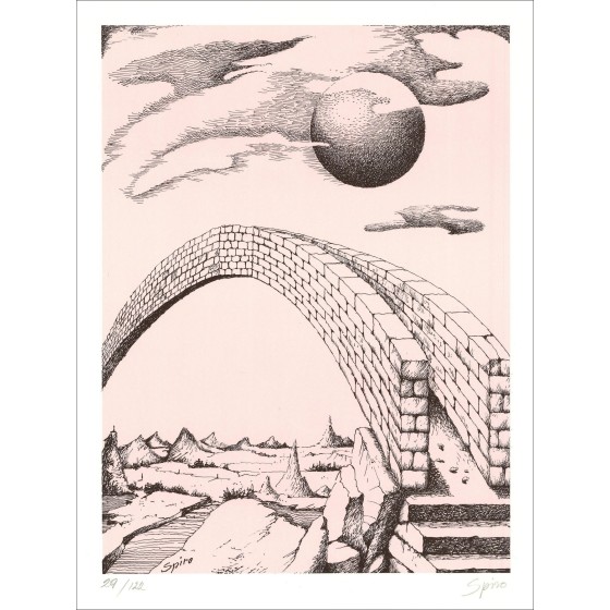Georges Spiro - The Bridge (1971), Litho