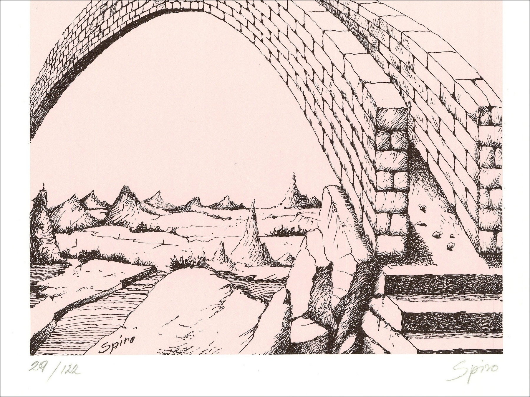 Georges Spiro – Le Pont (1971), lithography
