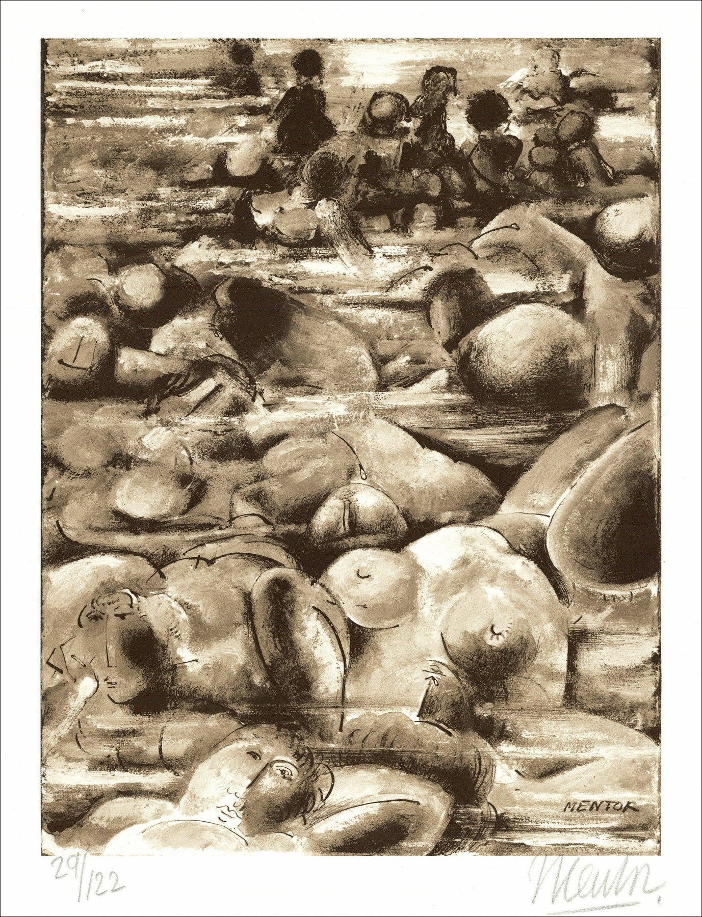 Blasco Mentor - der Strand (1971), Lithographie