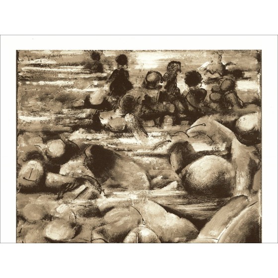 Blasco Mentor - het strand (1971), lithografie