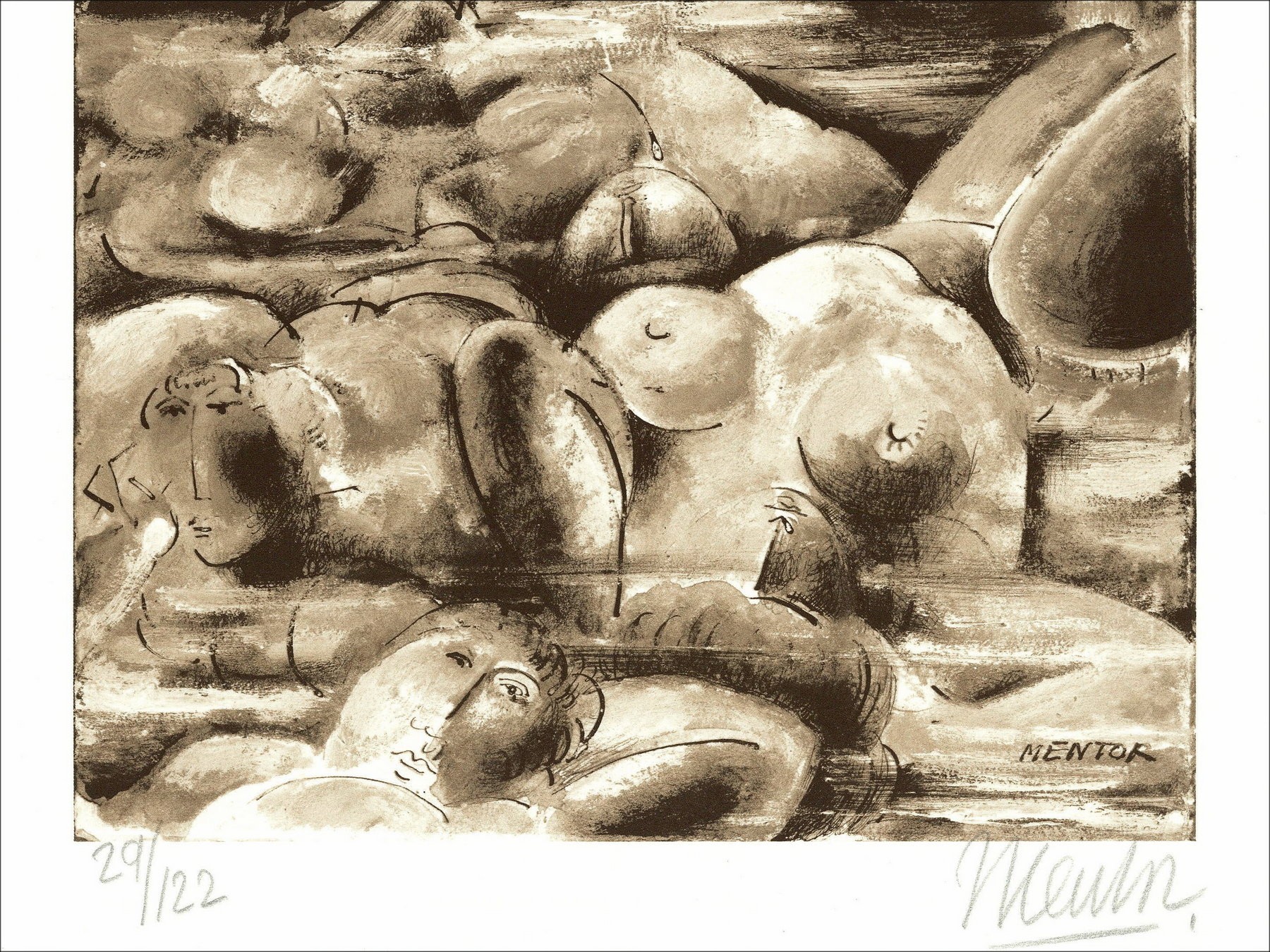Blasco Mentor – La Plage (1971), lithographie