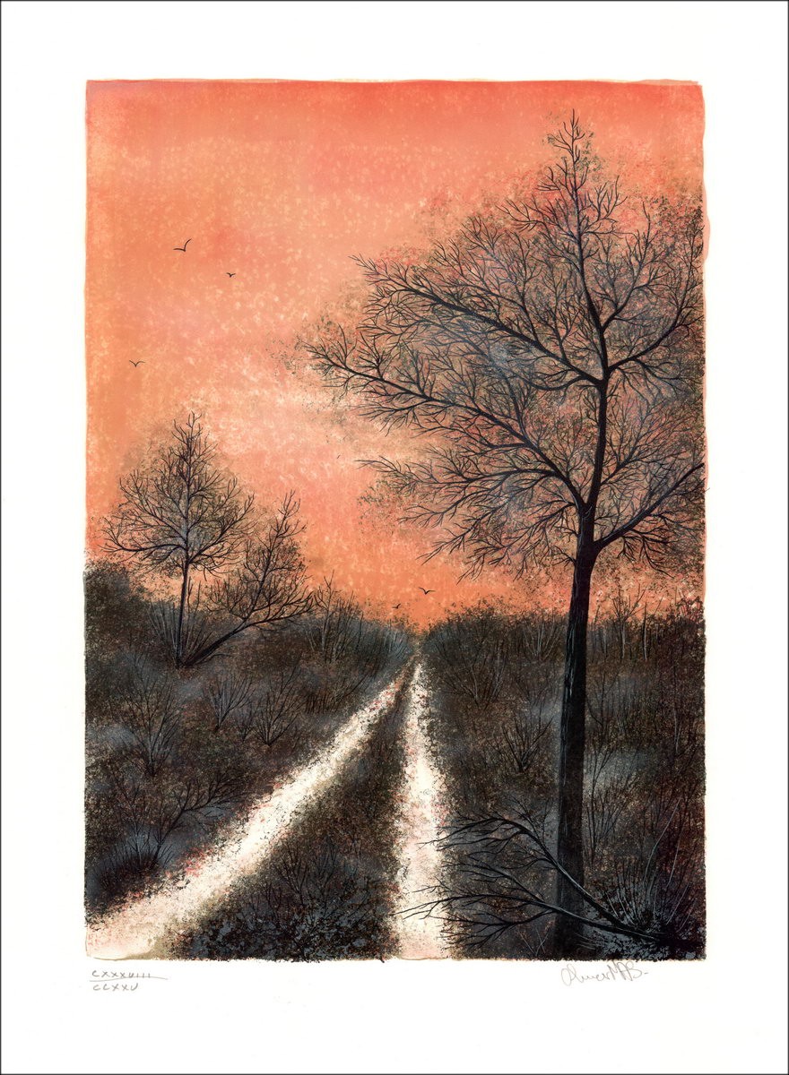 Olivier Mas - Original-Lithographie "The Country Path"
