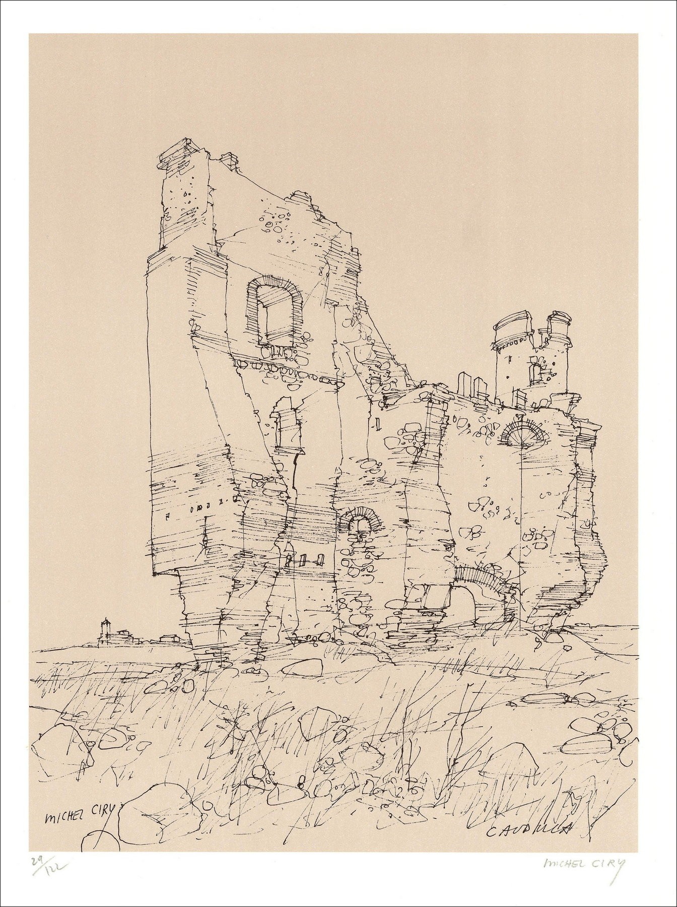 Michel Ciry - Caudilla (1970), Lithographie
