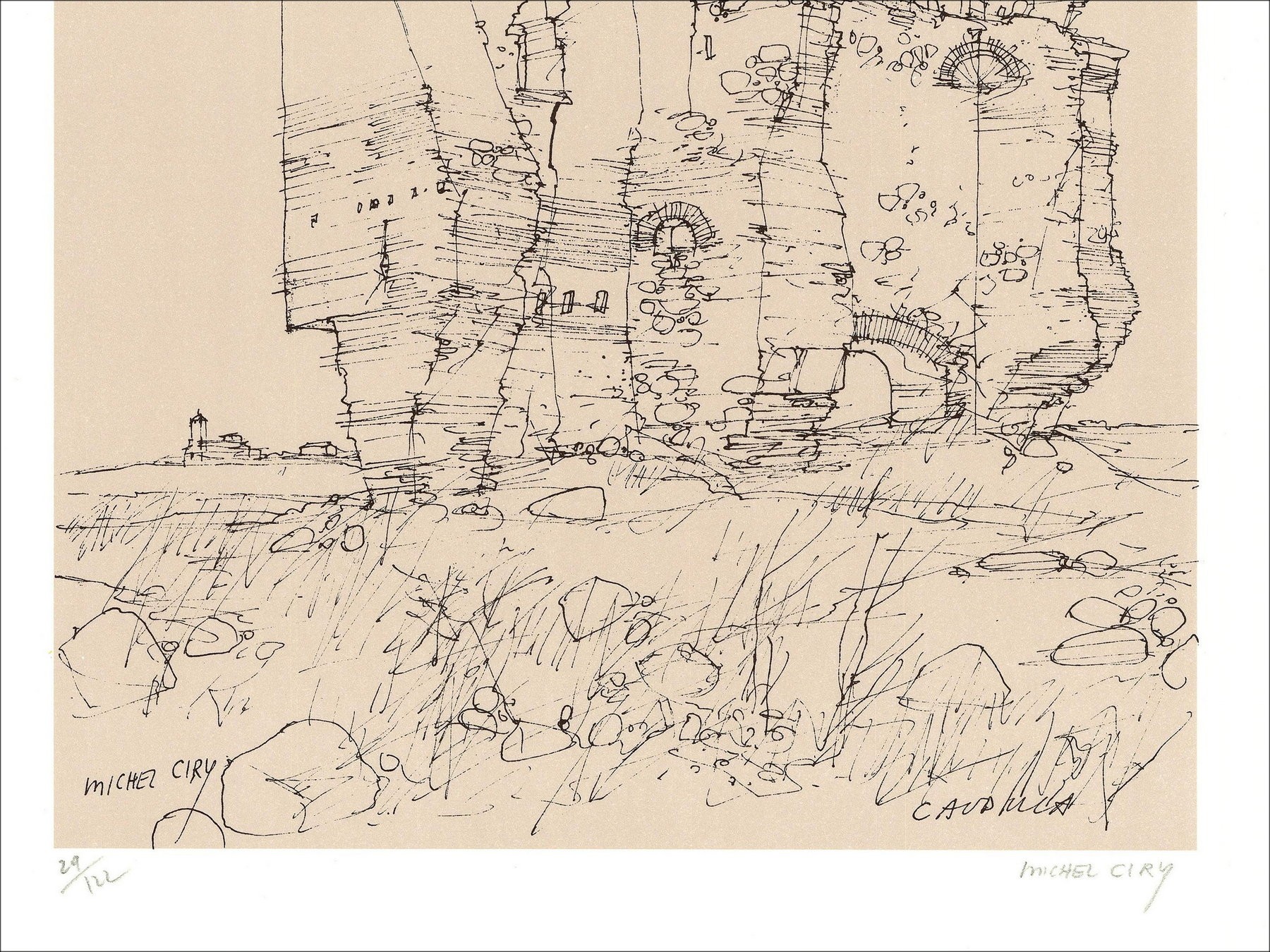 Michel Ciry - Caudilla (1970), Litografia