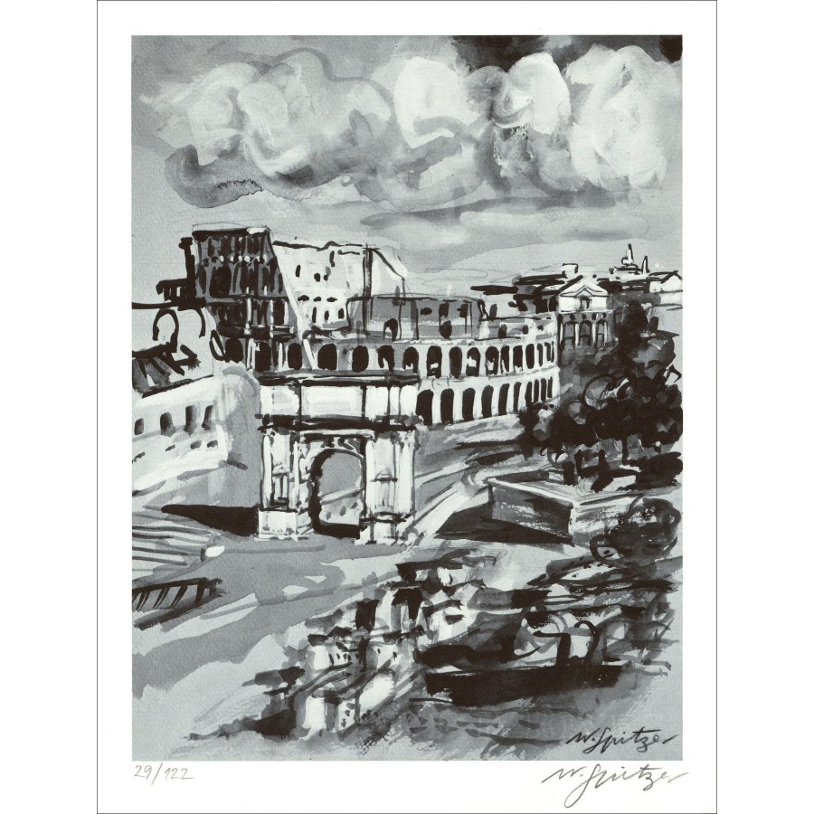 Walter Spitzer – Rome (1971), lithographie