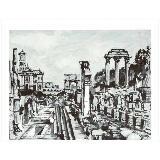 Walter Spitzer – El Foro Romano (1971), litografía