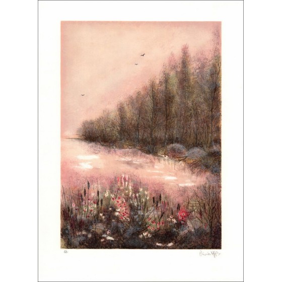 Olivier Mas - Litografía original "The Reeds"