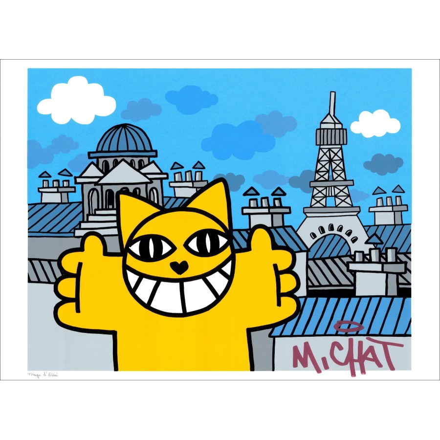 M.CHAT (Thoma Vuille) - Escapade, Paris, 2021 - Einzelbildschirmdruck
