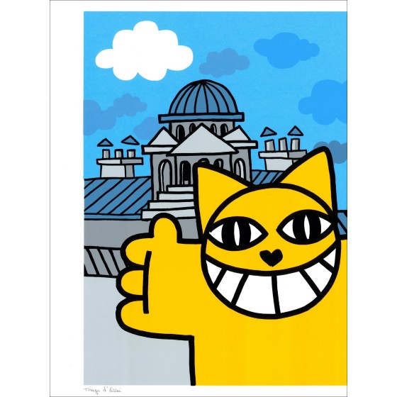 M.CHAT (Thoma Vuille) - Escapade, Paris, 2021 - Single screen printing