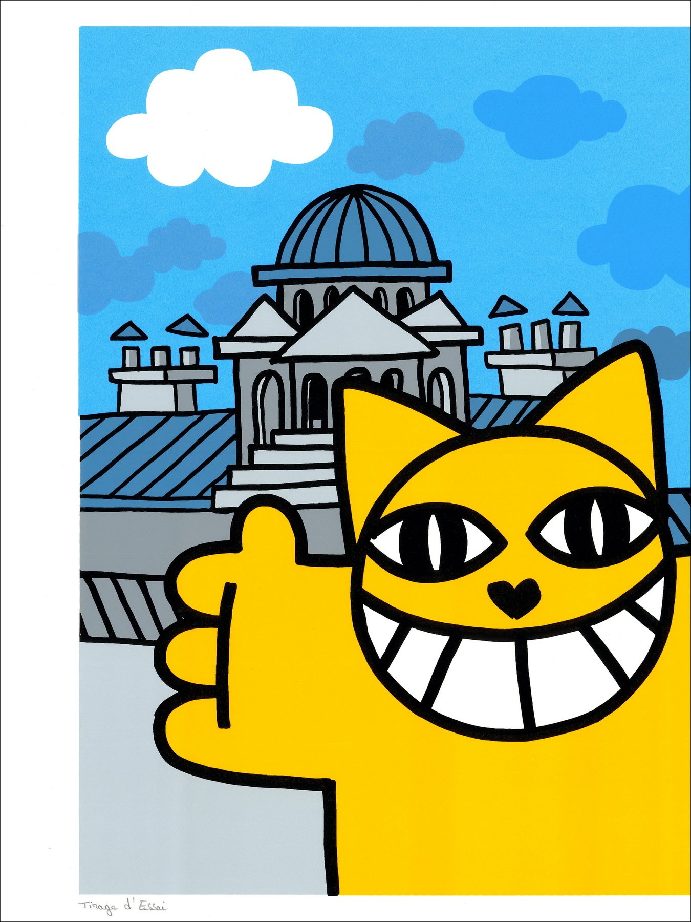 M.CHAT (Thoma Vuille) - Escapade, París, 2021 - Impresión de pantalla única