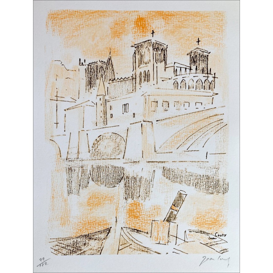 Jean Couty – Le Pont (1971), lithographie