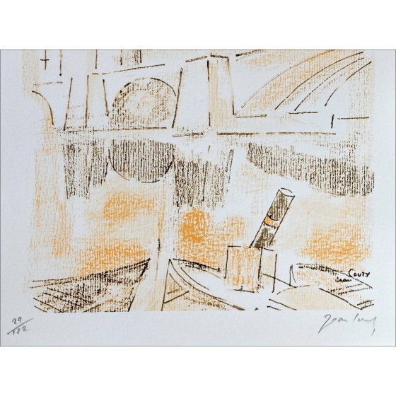 Jean Couty – Le Pont (1971), litografía