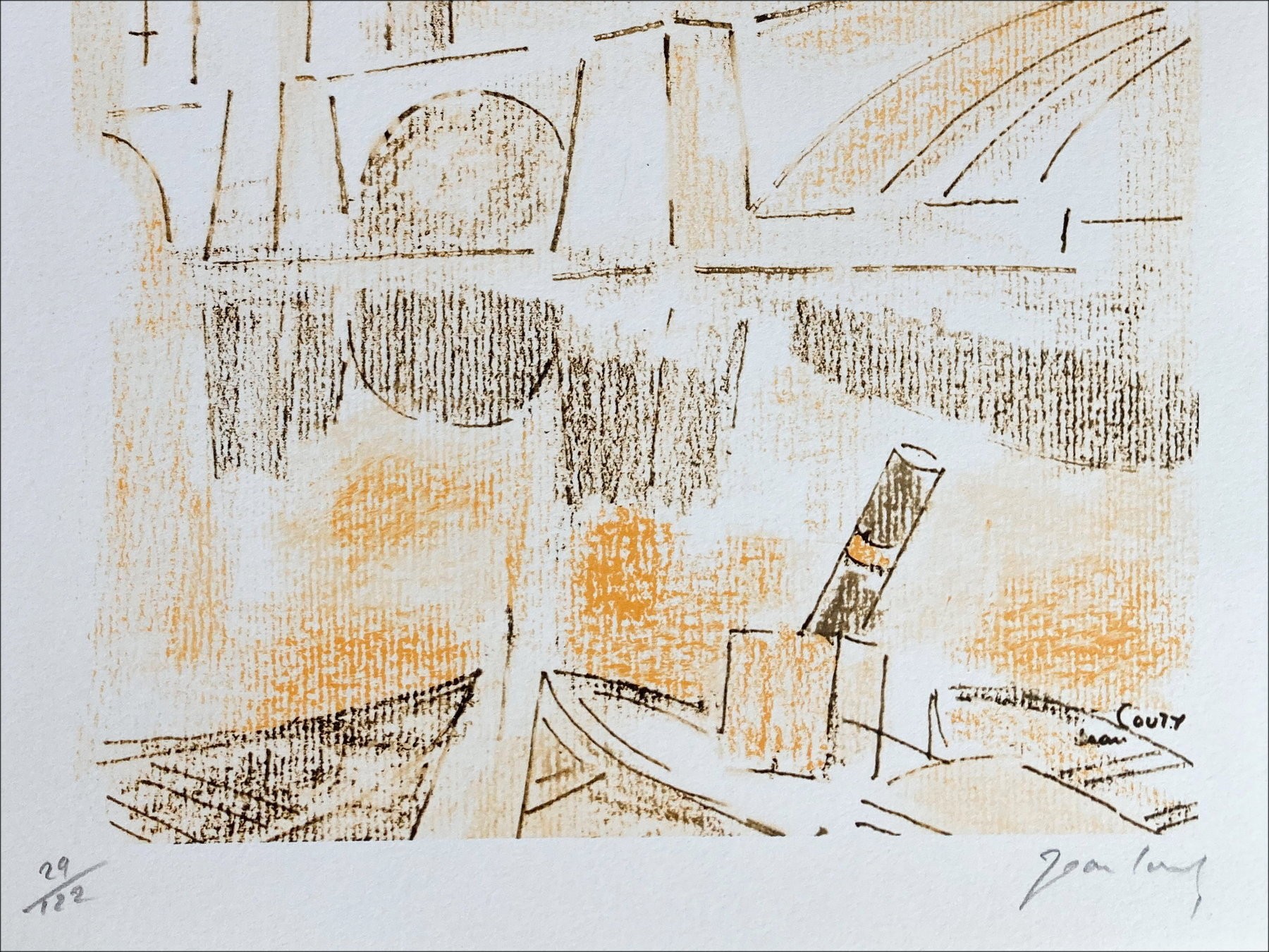 Jean Couty – Le Pont (1971), litografía