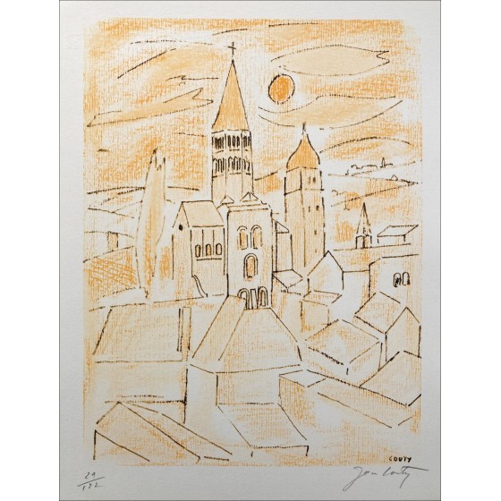 Jean Couty - de Cluny Abbey (1971), Litho