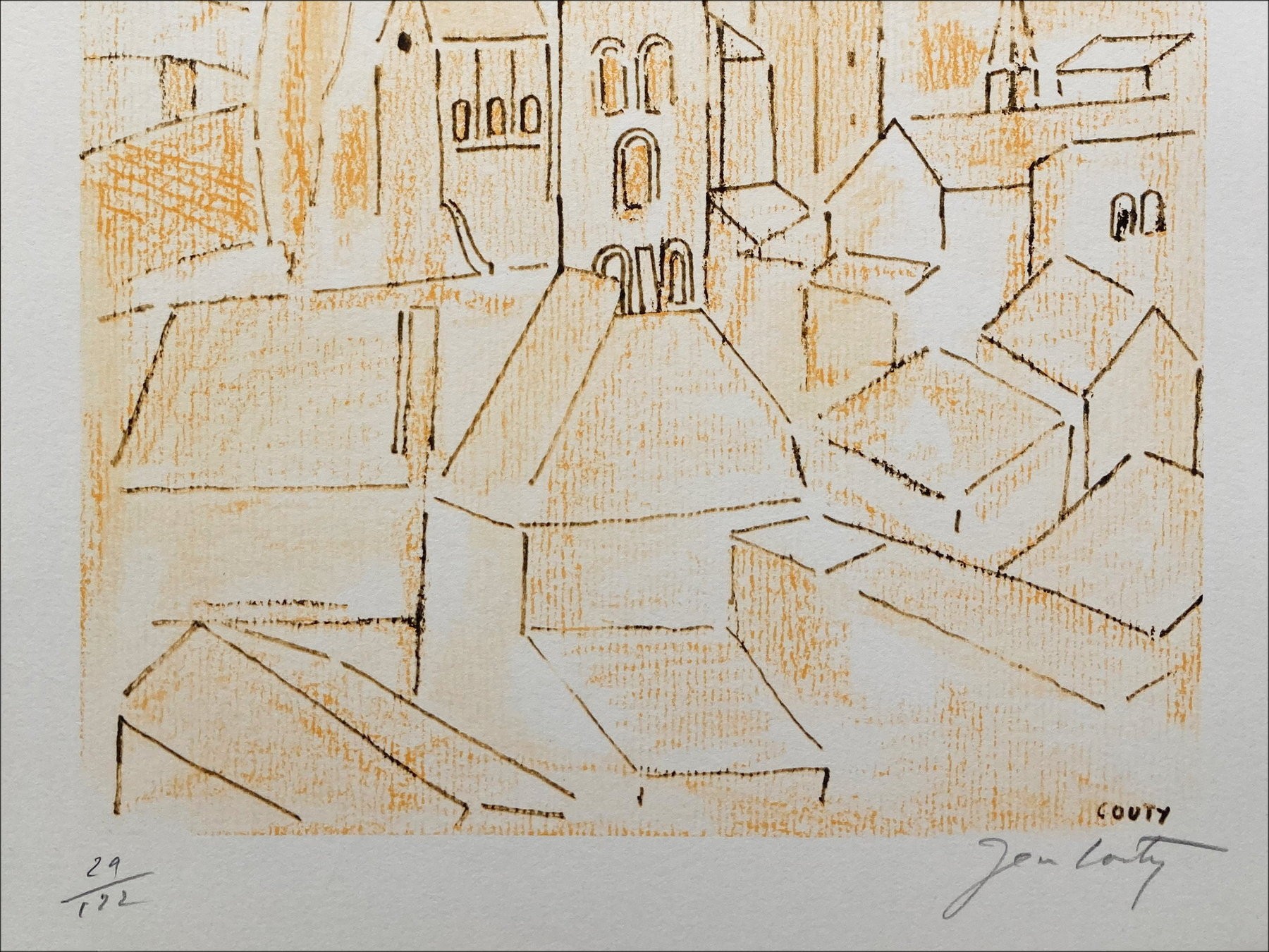 Jean Couty - de Cluny Abbey (1971), Litho