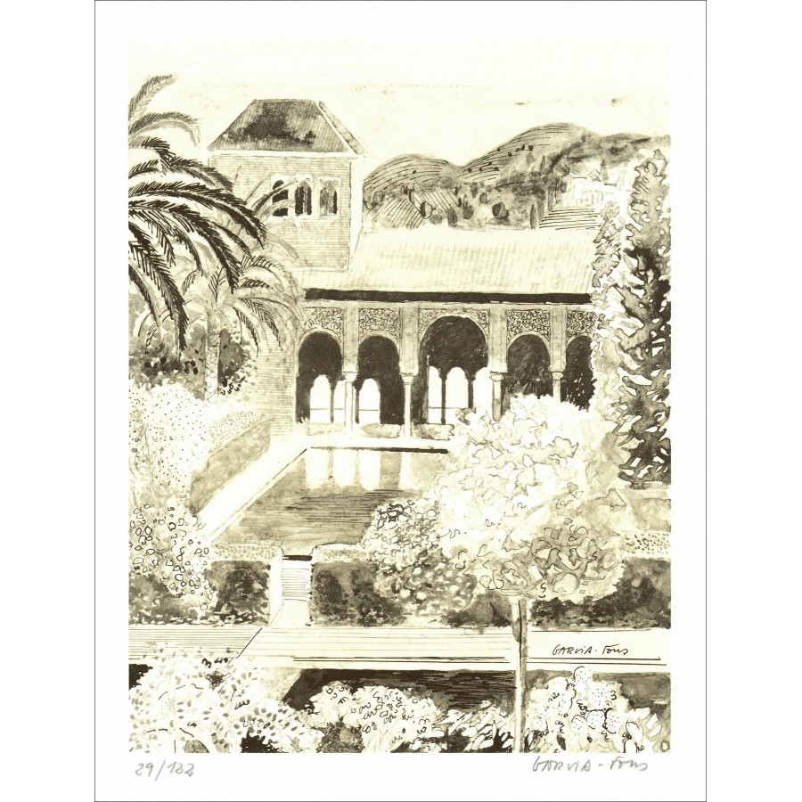 Pierre Garcia-Fons - Alhambra (1971), litho
