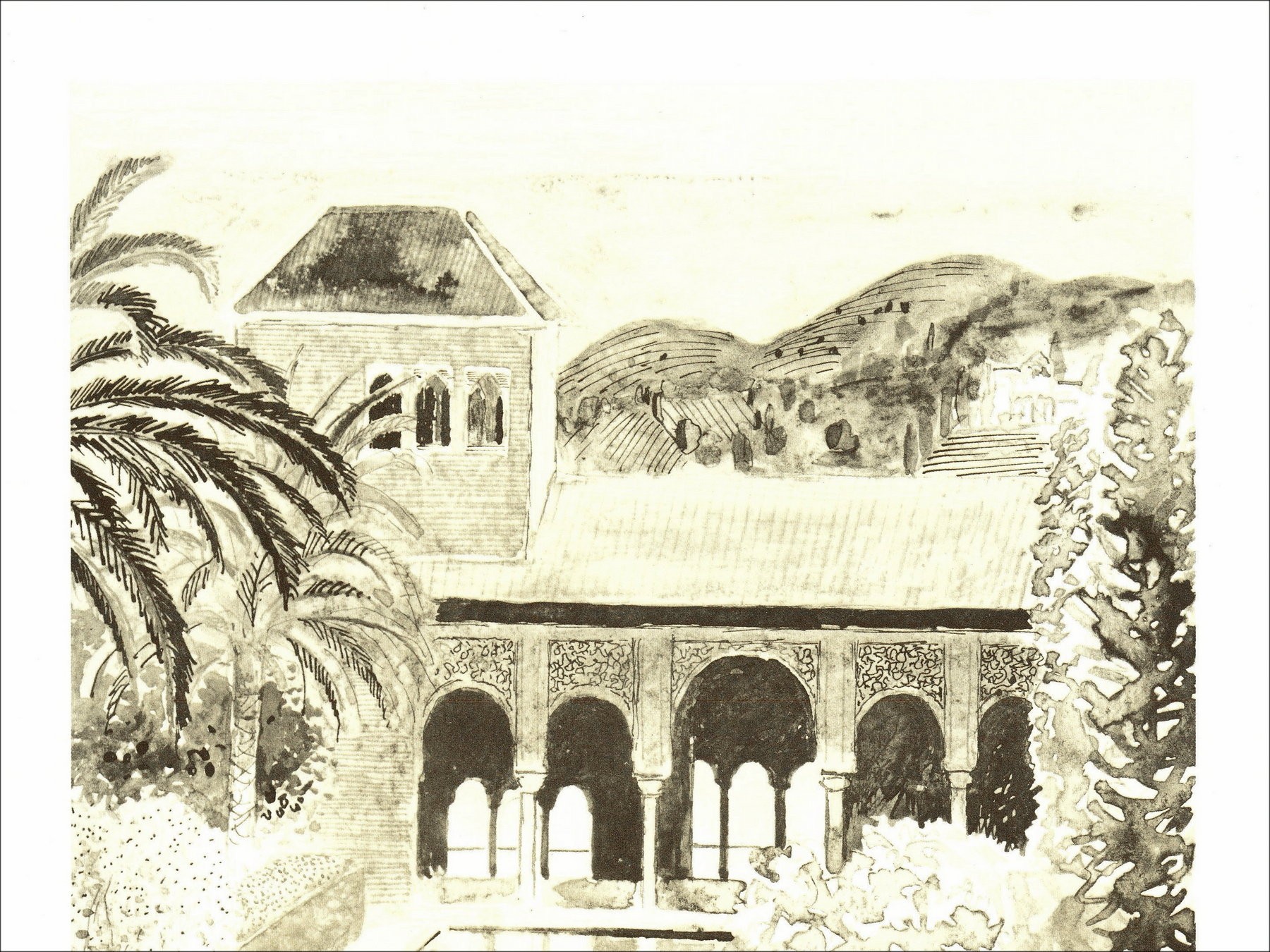 Pierre Garcia-Fons – Alhambra (1971), lithography