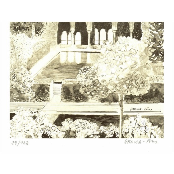 Pierre Garcia-Fons – Alhambra (1971), lithographie