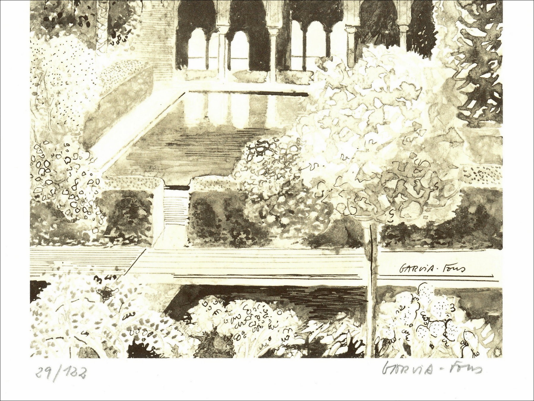 Pierre Garcia-Fons – Alhambra (1971), lithographie