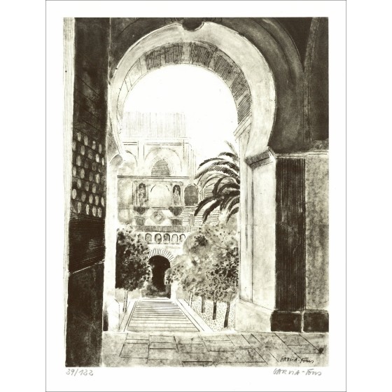 Pierre García-Fons – Alhambra 2 (1971), litografía