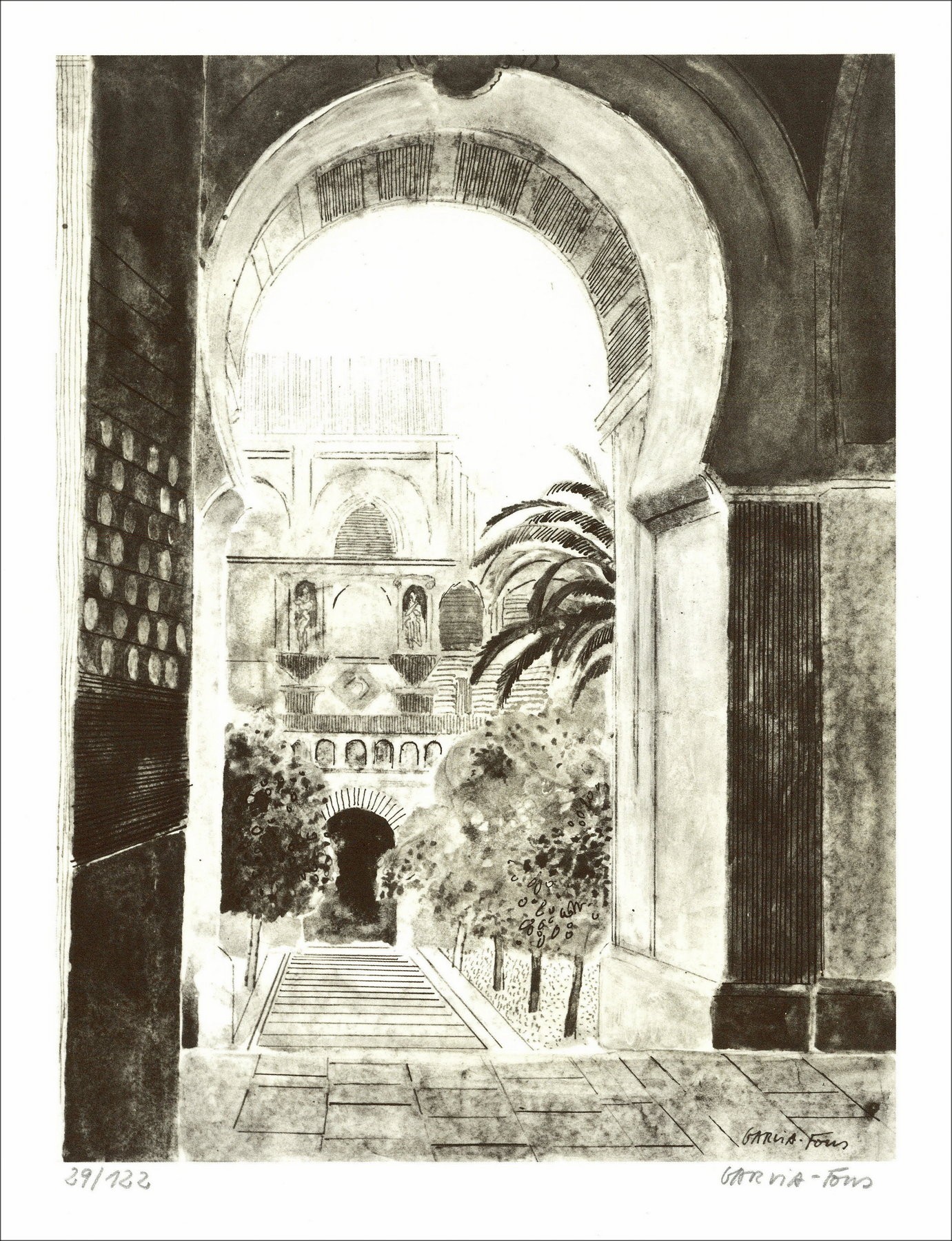 Pierre Garcia-Fons – Alhambra 2 (1971), lithography