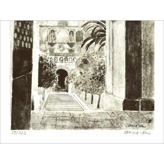 Pierre Garcia-Fons – Alhambra 2 (1971), lithography