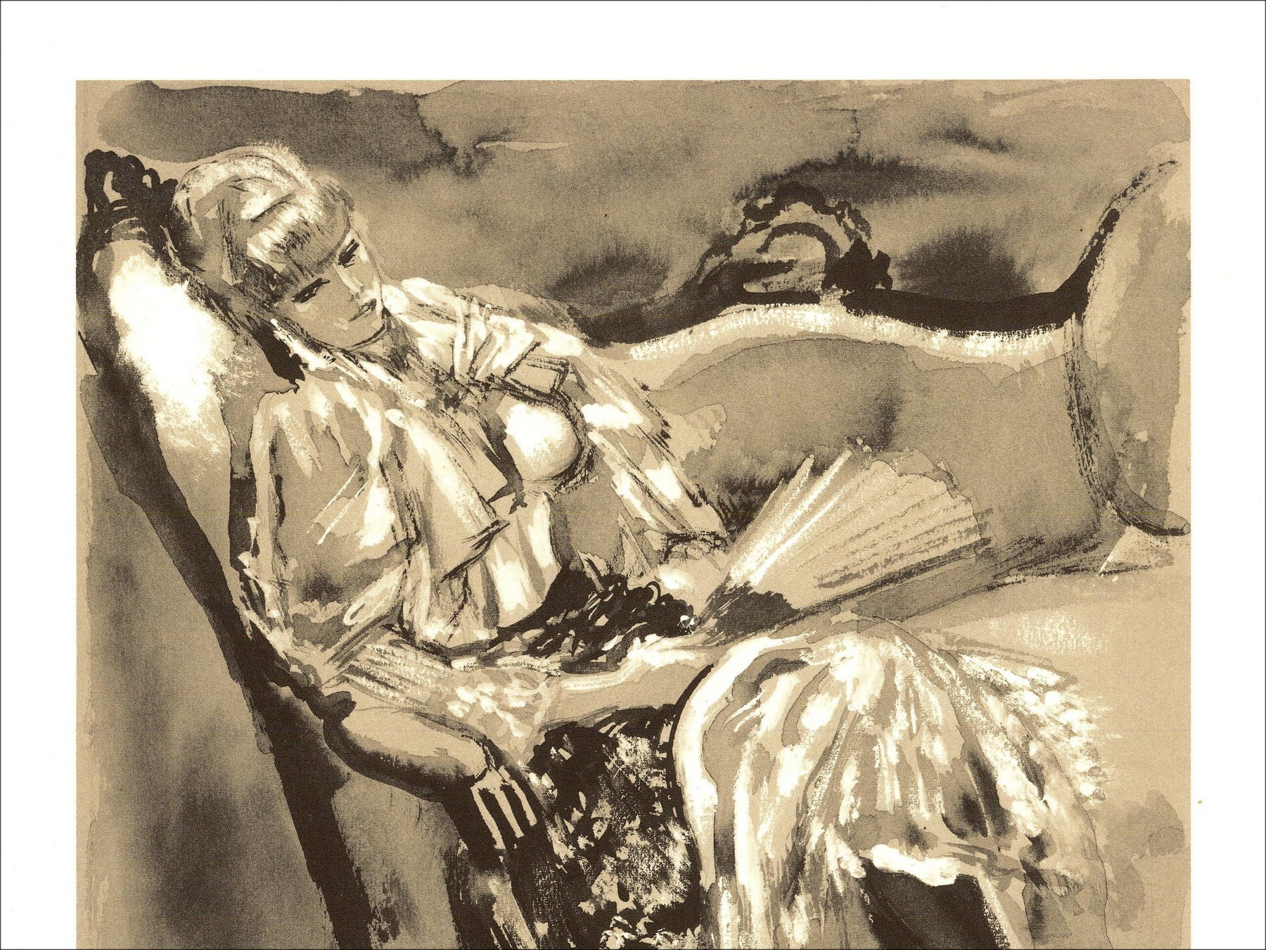Louis Berthomme-Saint-André - Vrouw (1971), Litho
