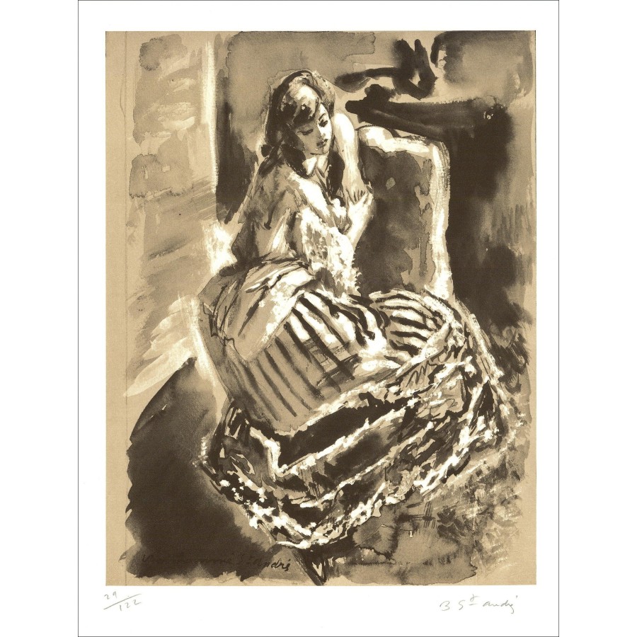 Louis Berthomme-Saint-André - Vrouw 2 (1971), Litho