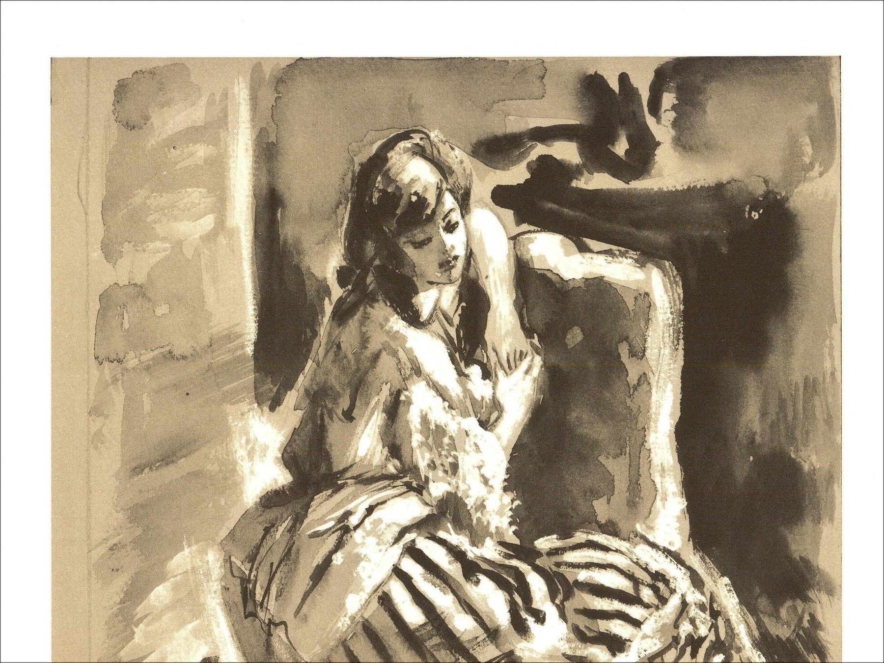 Louis Berthommé-Saint-André – Mujer 2(1971), litografía